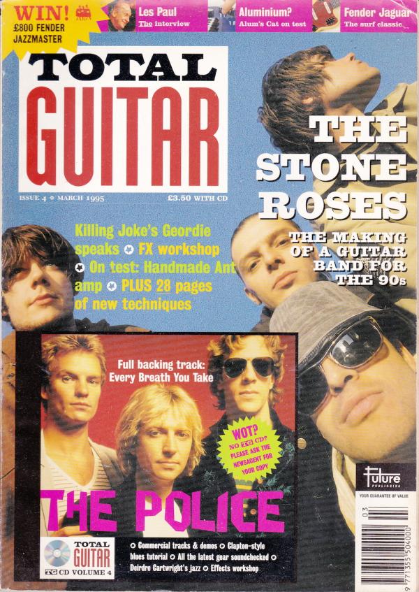 トータル・ギター 1995年3月号 No.4 表紙「ストーン・ローゼズ」